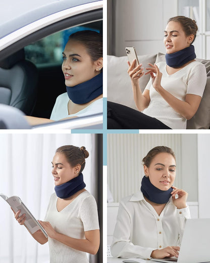Neck Brace for Sleeping - Cervical Collar Relief Neck Pain and Neck Support Soft Foam Wraps Keep Vertebrae Stable for Relief of Cervical Spine Pressure