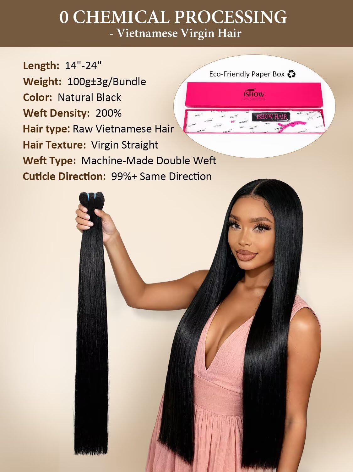 Vietnamese Raw Hair(Natural Black)