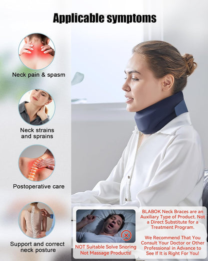 Neck Brace for Sleeping - Cervical Collar Relief Neck Pain and Neck Support Soft Foam Wraps Keep Vertebrae Stable for Relief of Cervical Spine Pressure