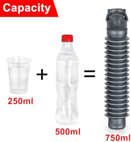 Collapsible Emergency Car Pee Bottle for Men and Women – 750ml