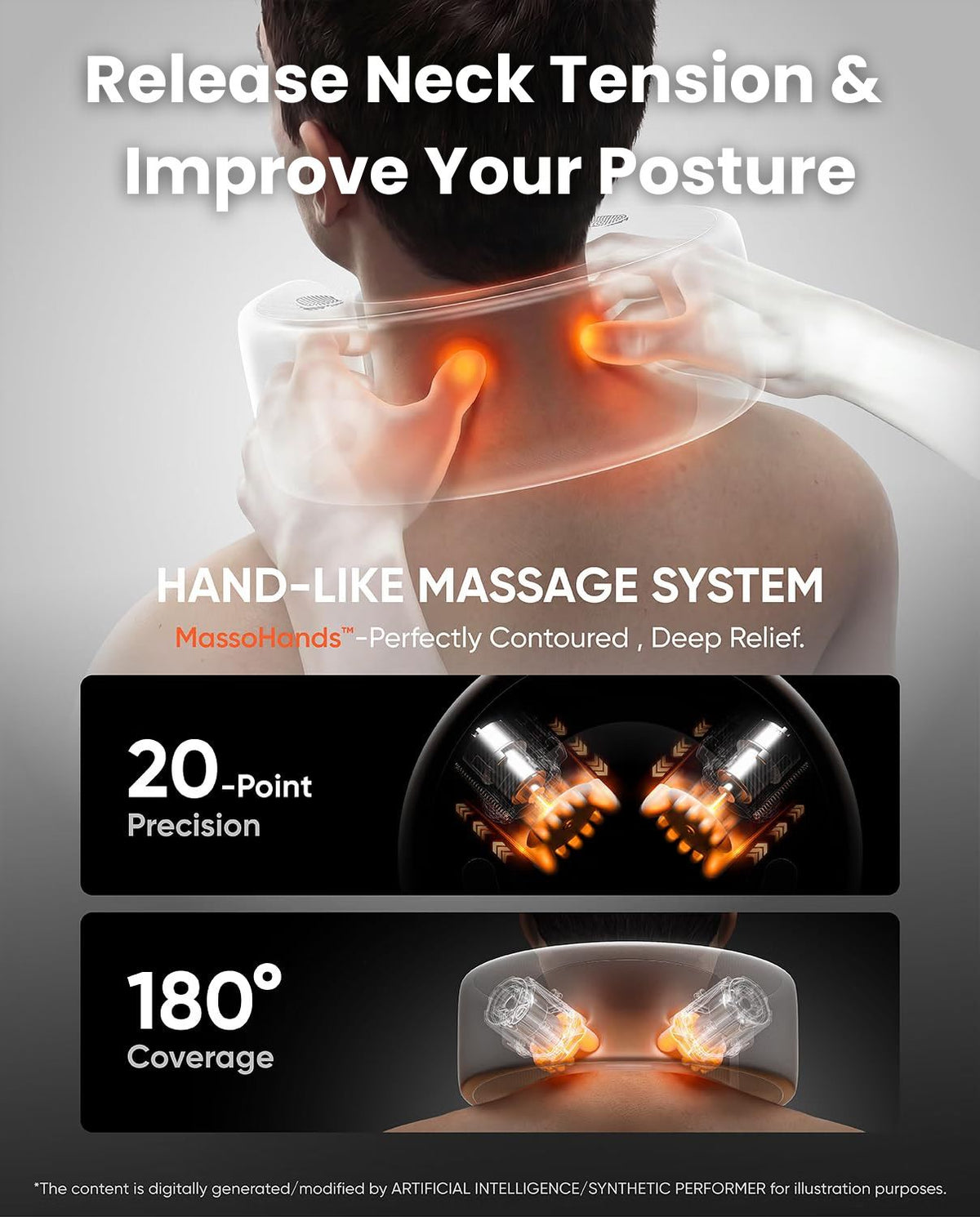 Clinical Grade Decompression Massager - Wake Up Without Shoulder Pain, Neck Pain or Stiffness